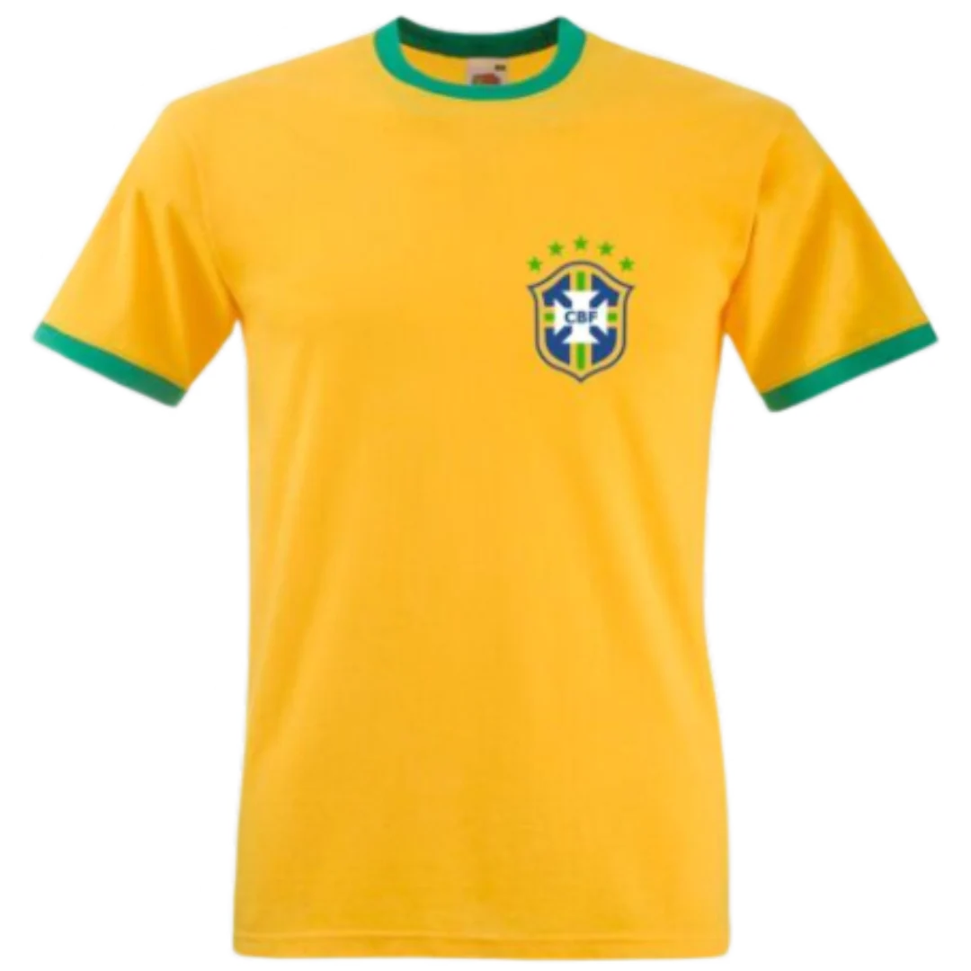 Brazil 1970 Home Jersey Yellow