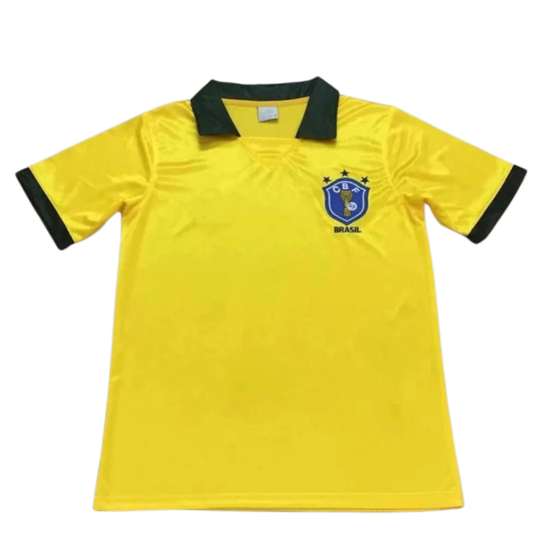 Brazil 1988 Home Jersey Yellow