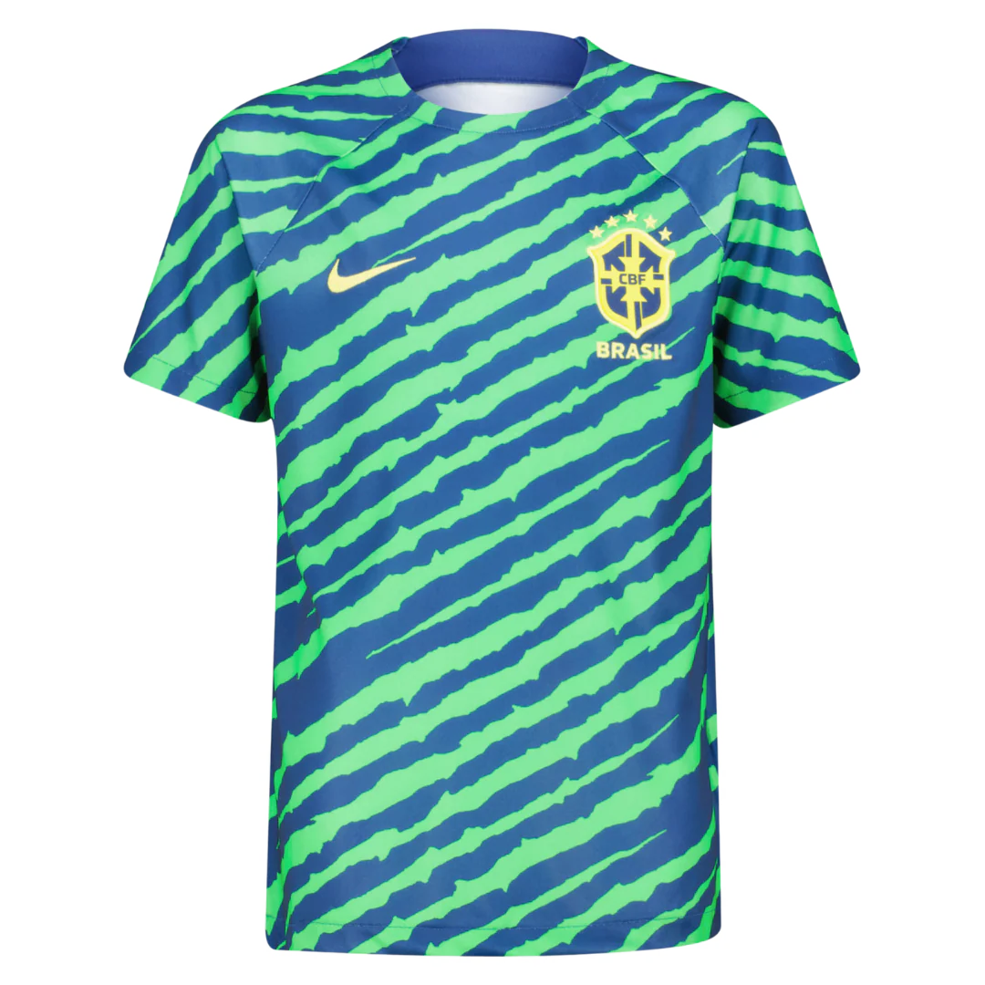 Brazil 22/23 Pre Game Jersey Green & Yellow