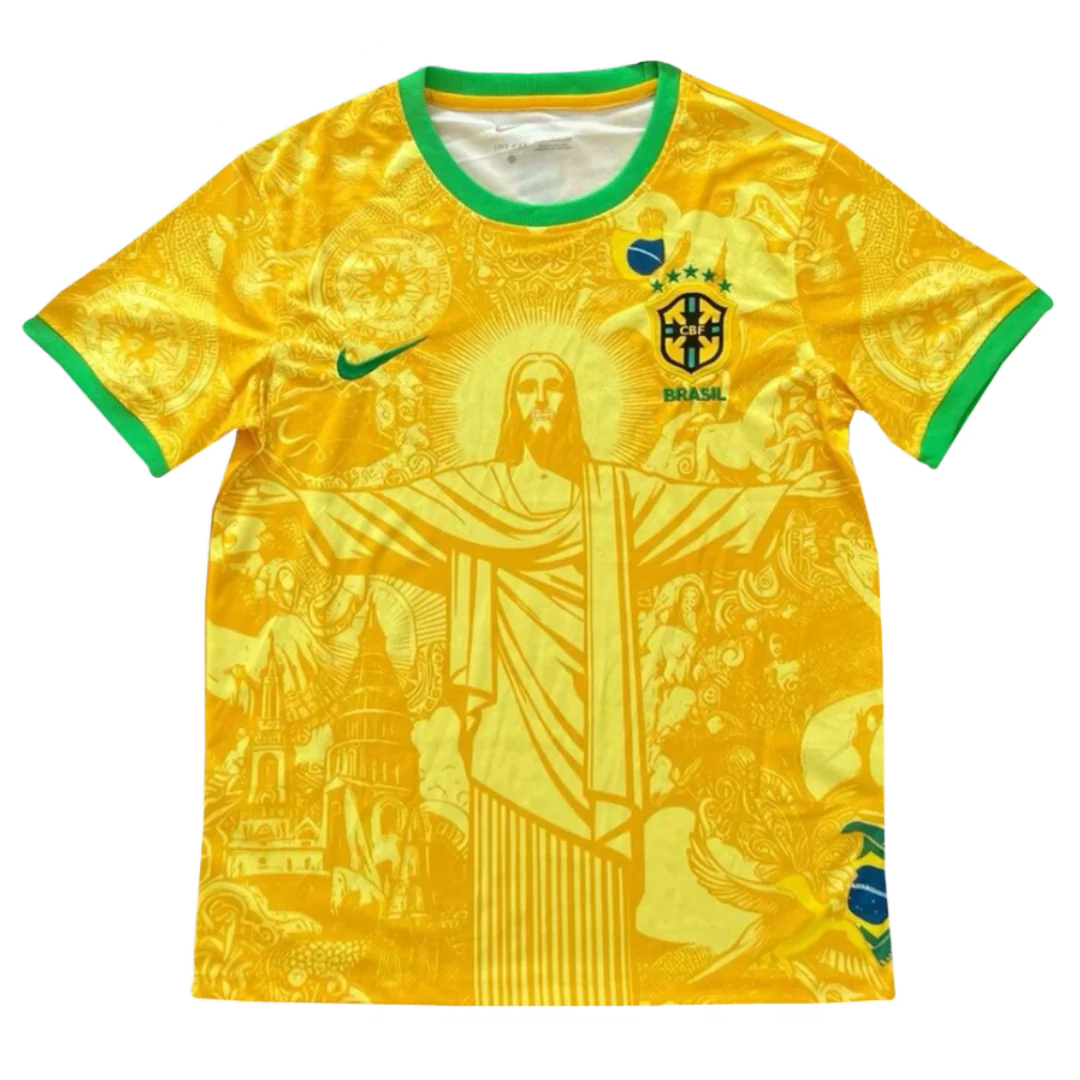 Brazil x Jesus Christ Jersey Yellow