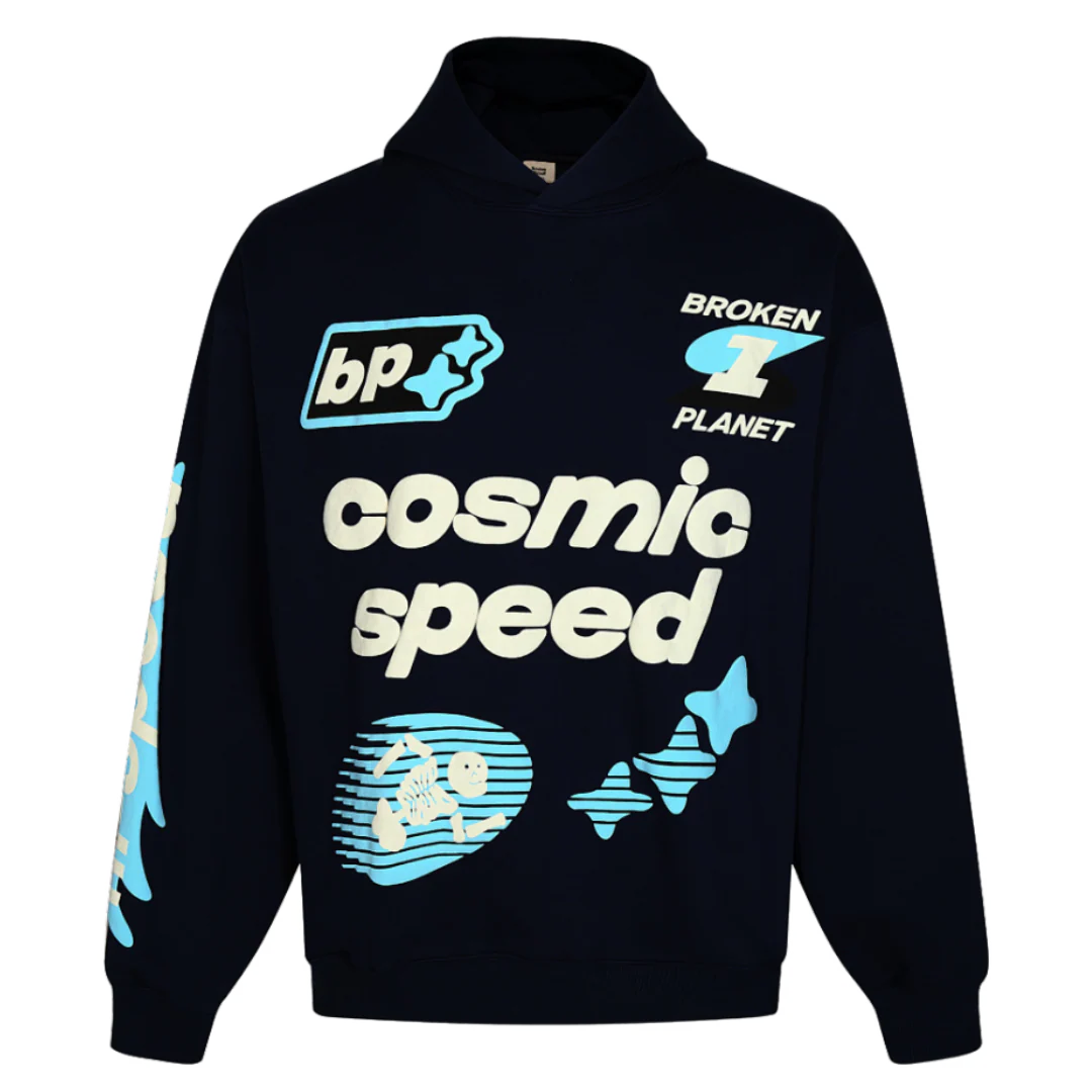 Broken Planet Cosmic Speed Hoodie Midnight Black