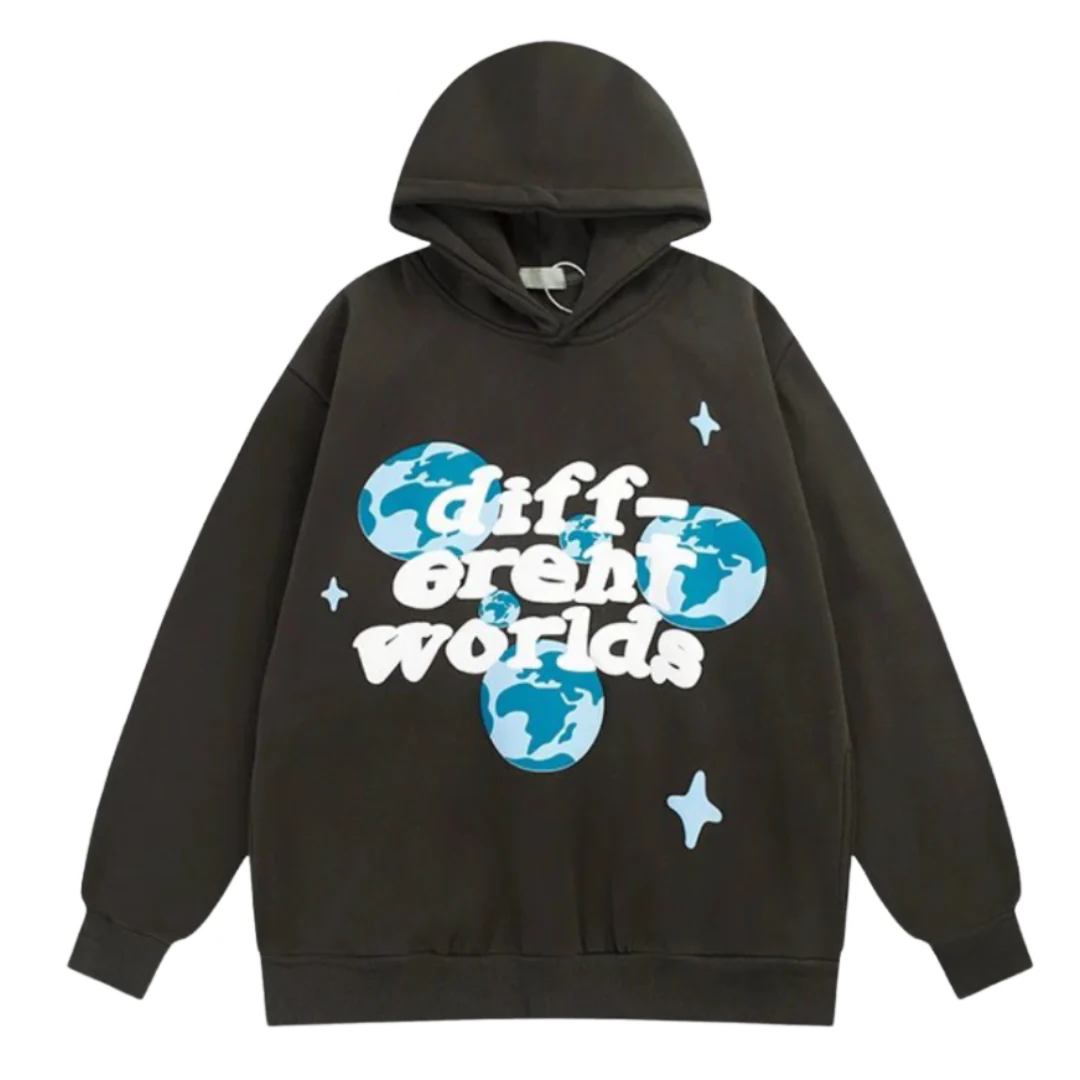 Broken Planet Different Worlds Hoodie Black