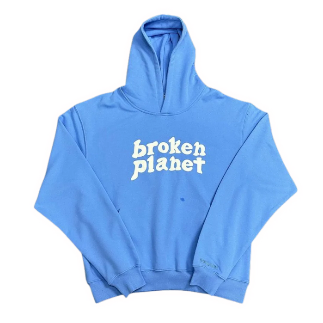 Broken Planet Hoodie Light Blue