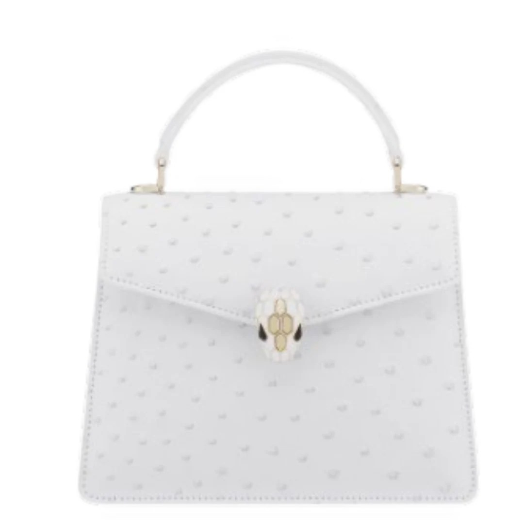 Bvlgari Serpenti Mini Handle Bag White