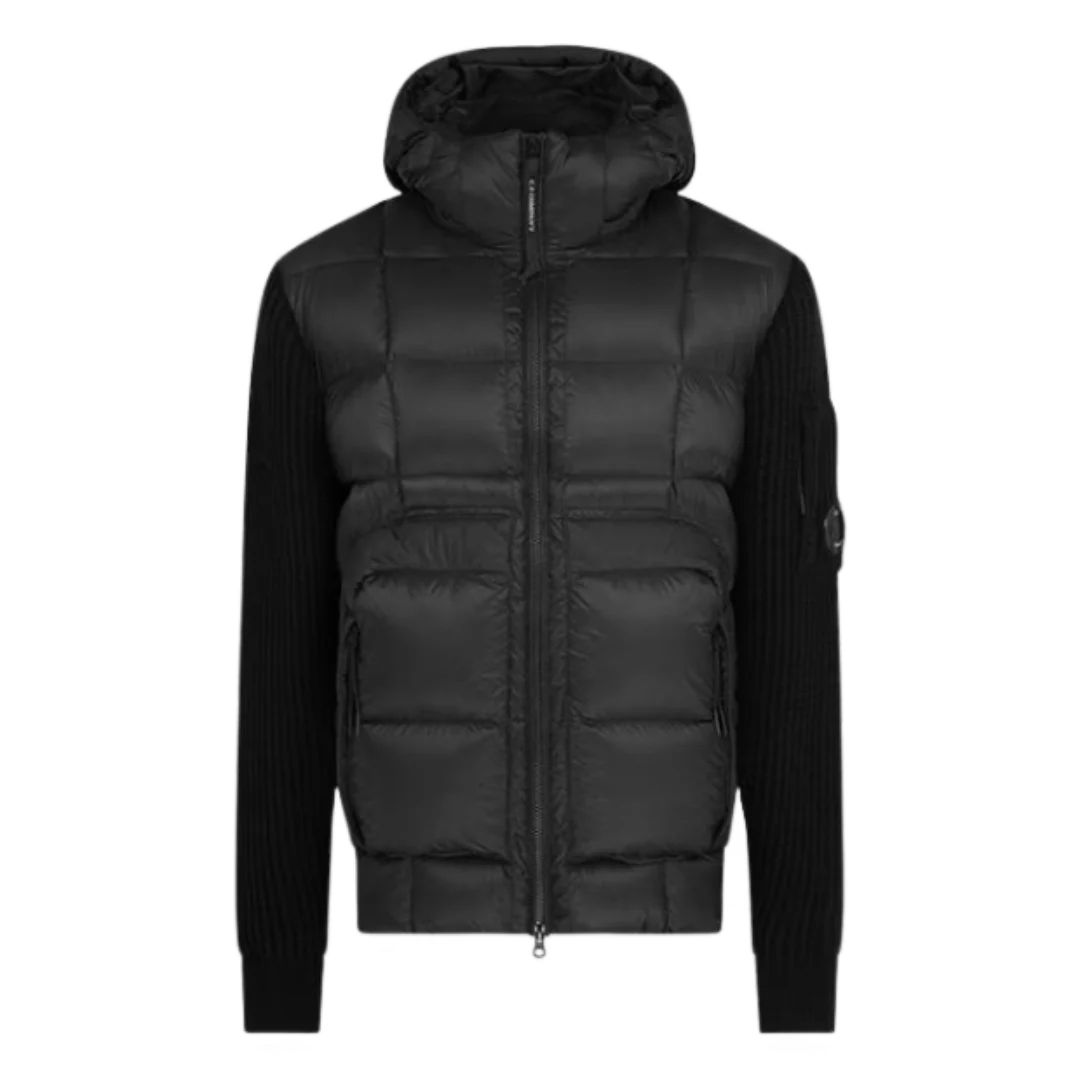 C.P. Company Wool Mixed Hooded Cardigan Black (CP)