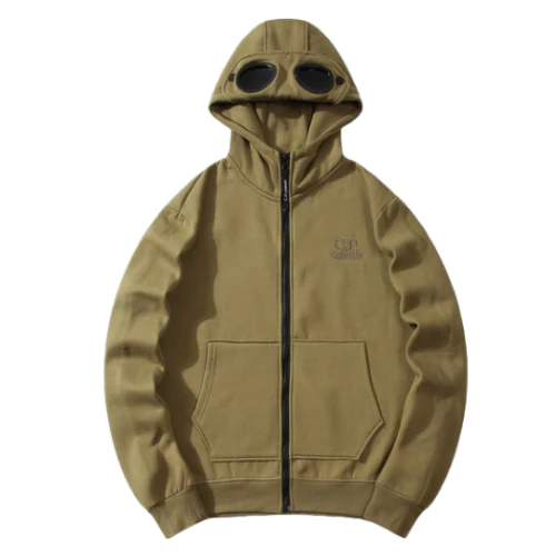 CP Company Zip Hoodie Green