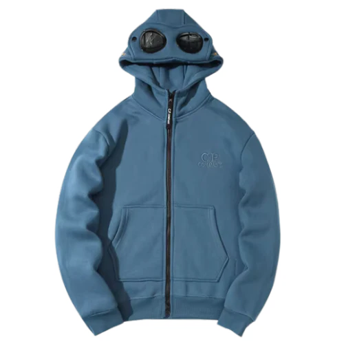 CP Company Zip Hoodie Light Blue