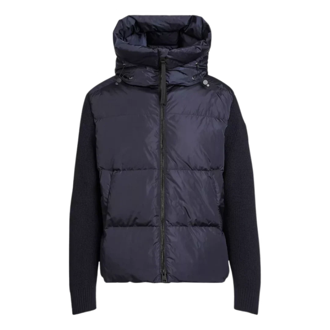 Canada Goose Hybride Wool Hooded Cardigan Black