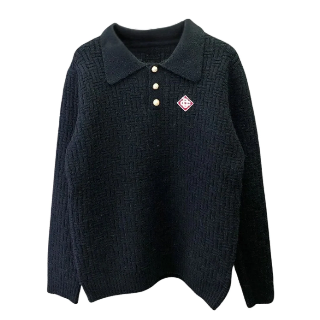 Casablanaa Knit Crewneck Sweater Black