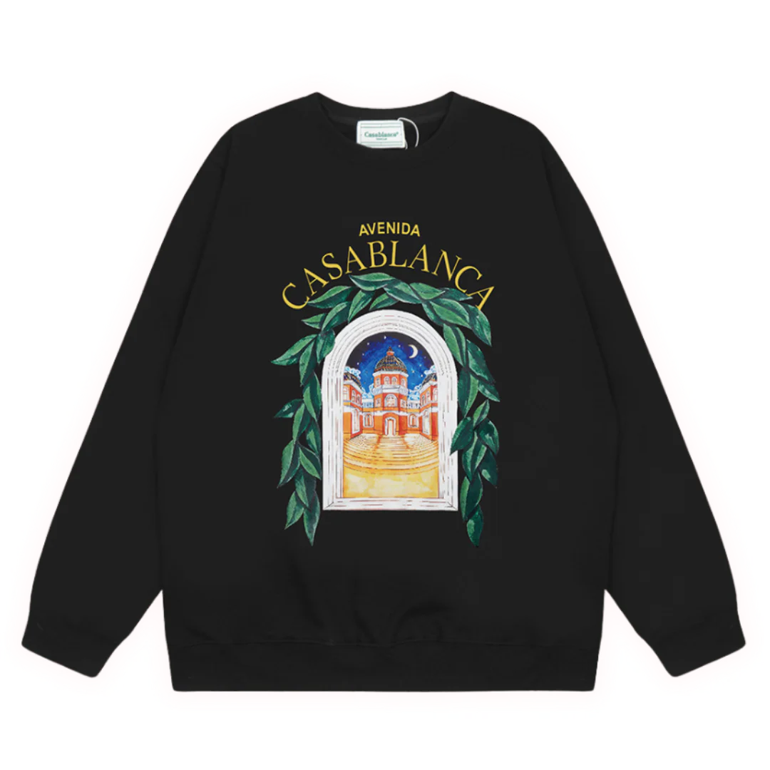 Casablanca Avenida Christmas Gate Sweater Black