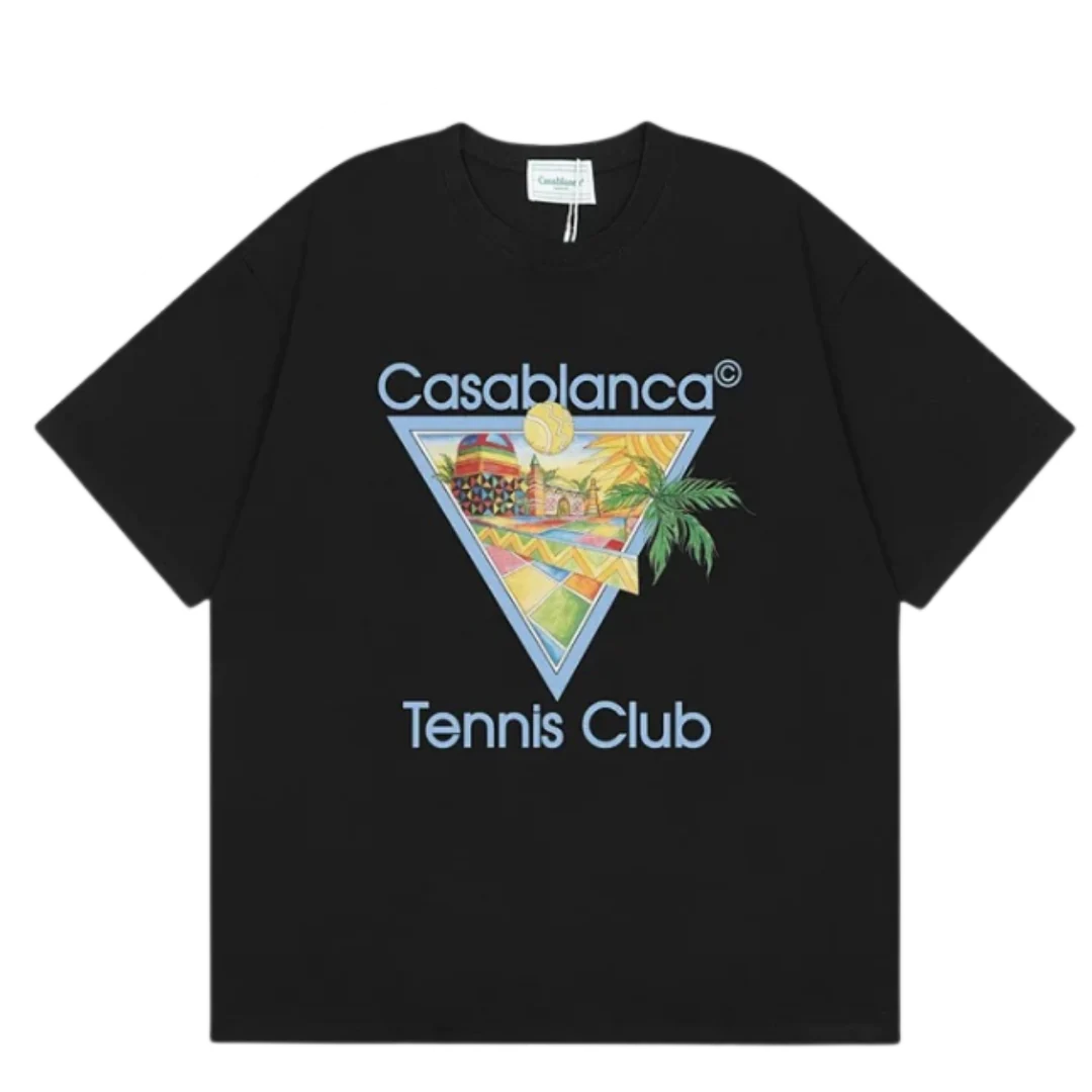 Casablanca Blue Print T-Shirt Black