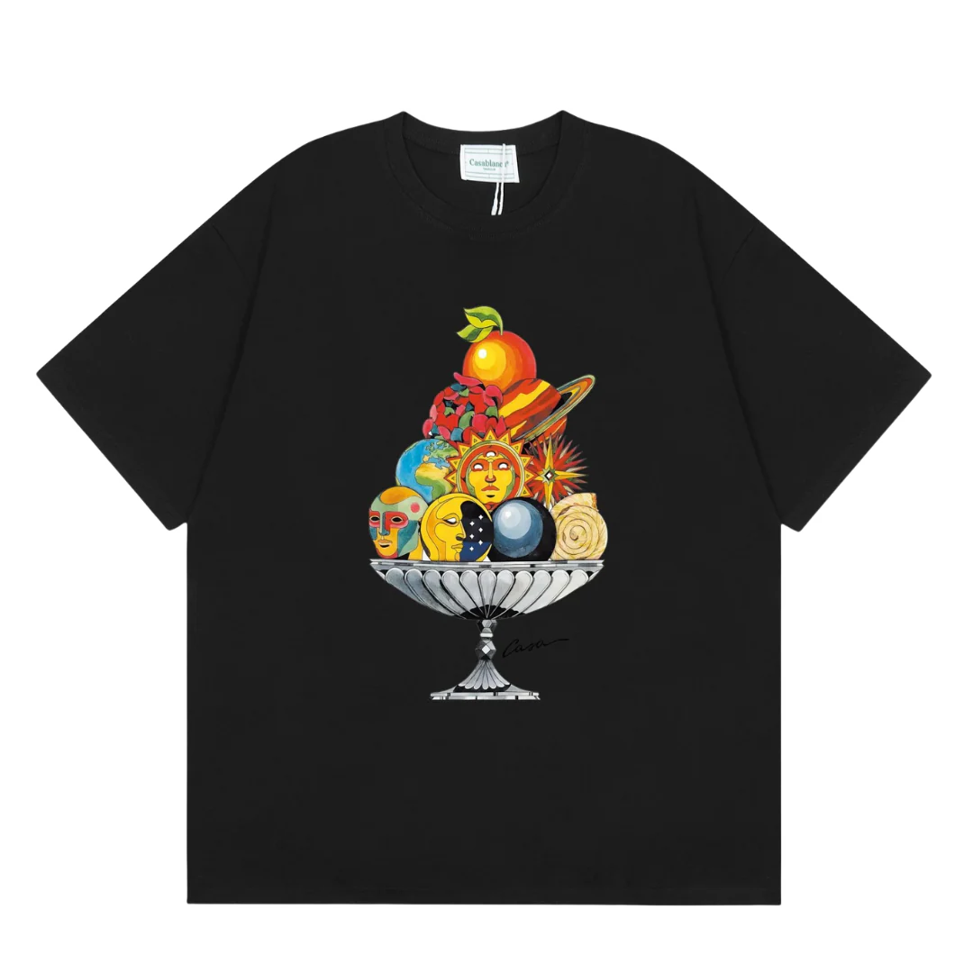 Casablanca Cosmos Fruits T-Shirt Black