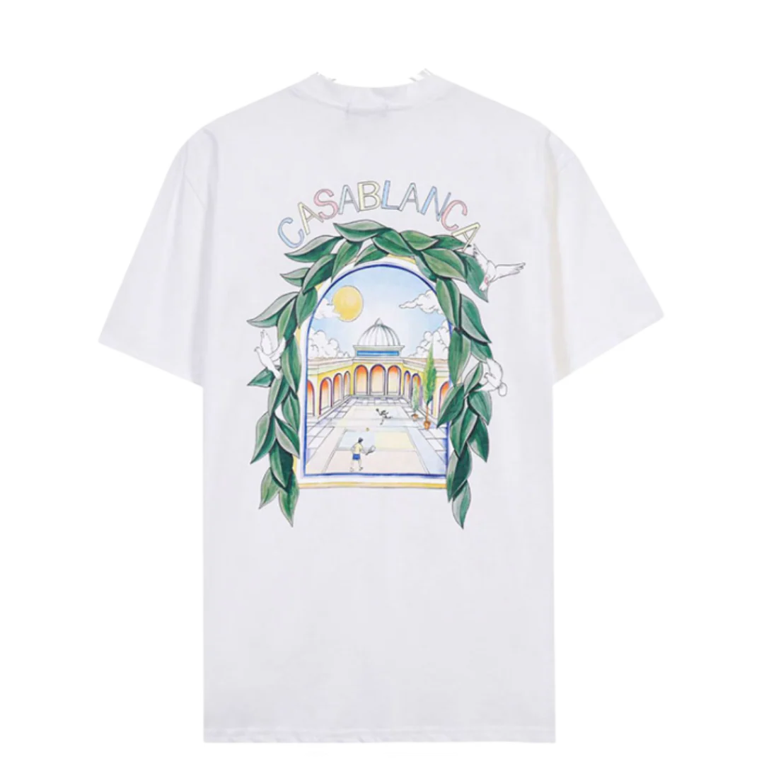 Casablanca L'arche de Tennis T-Shirt White