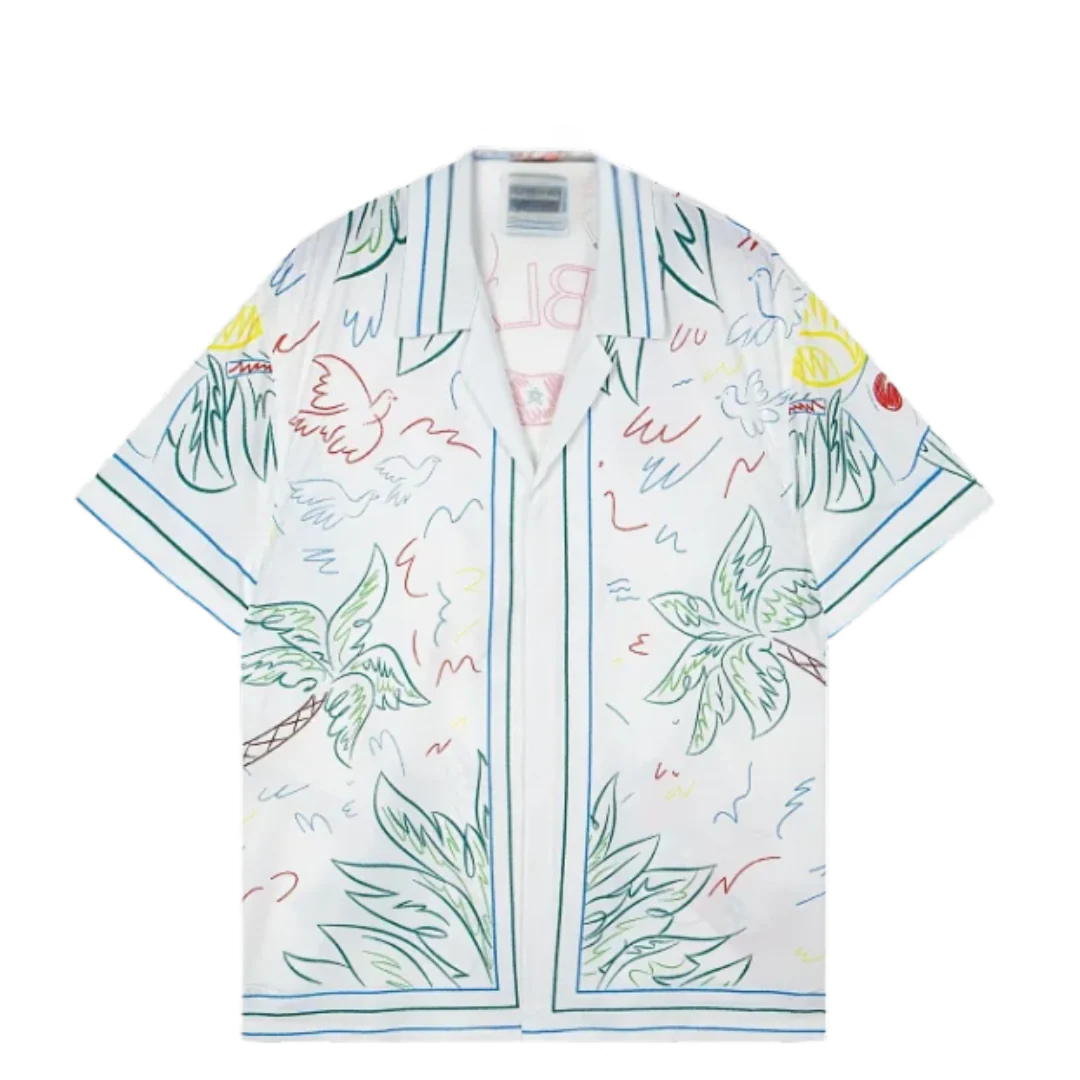 Casablanca Palm Tree Summer Shirt White