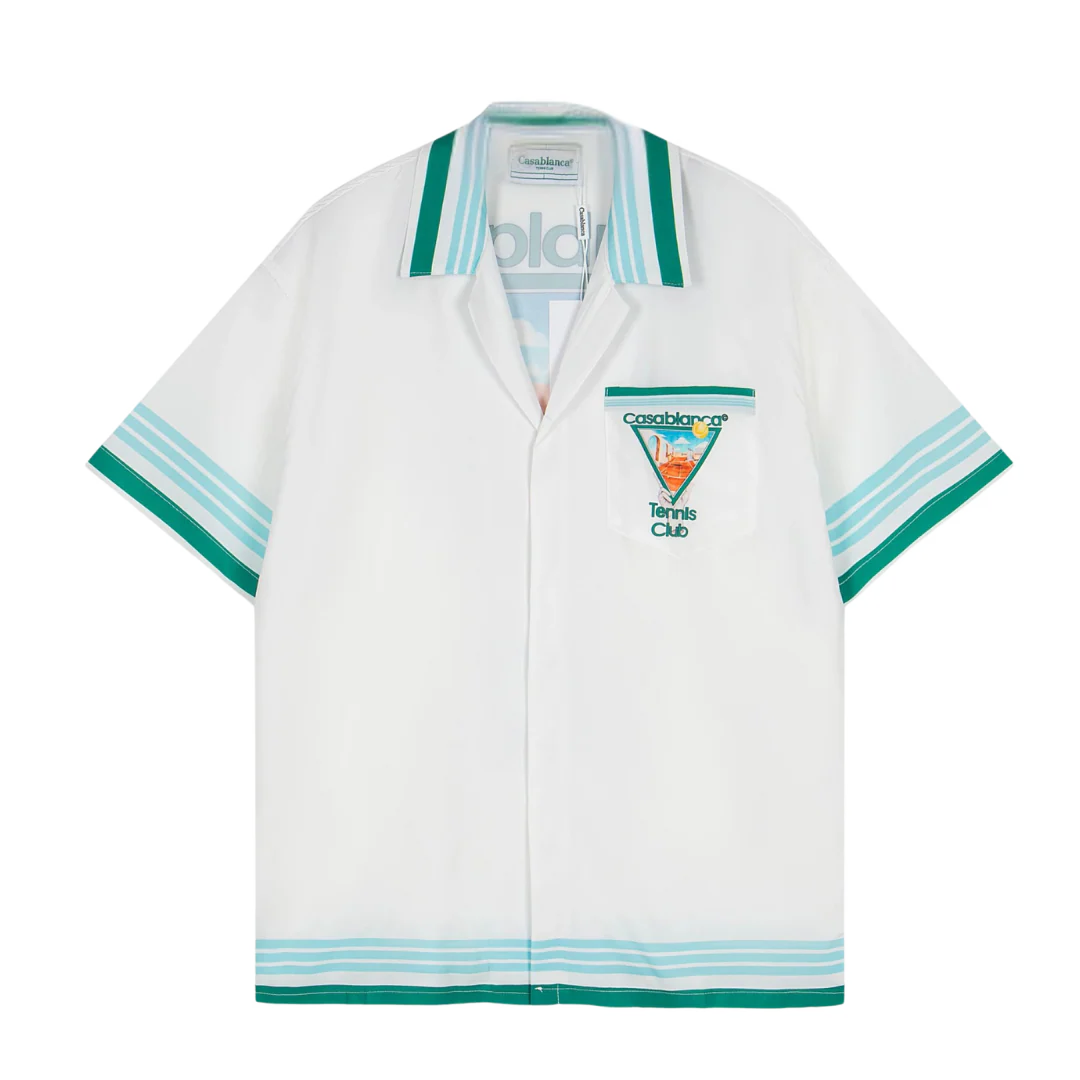 Casablanca Summer Shirt White & Green