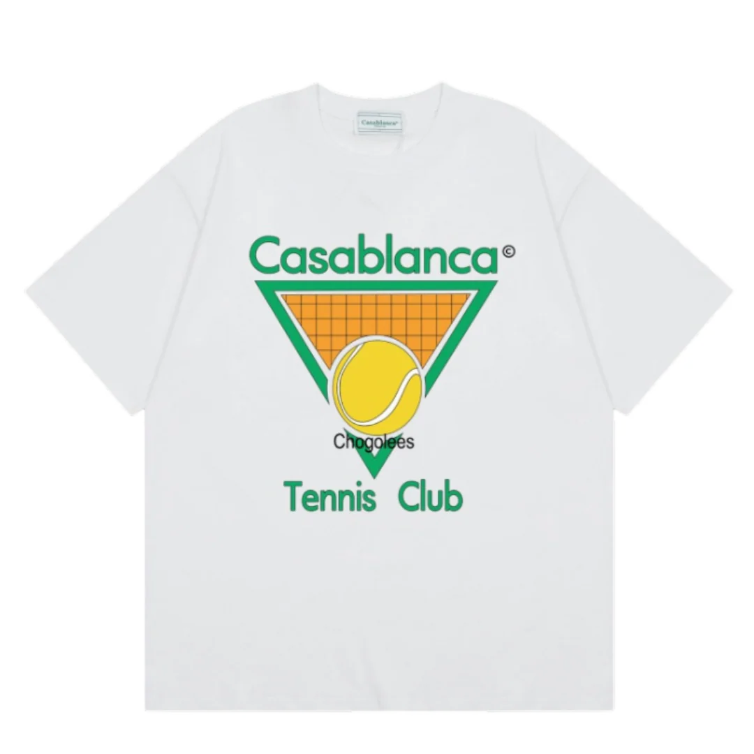 Casablanca Tennis Club Print T-Shirt White