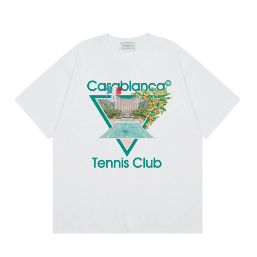 Casablanca Tennis Club T-Shirt Green & White