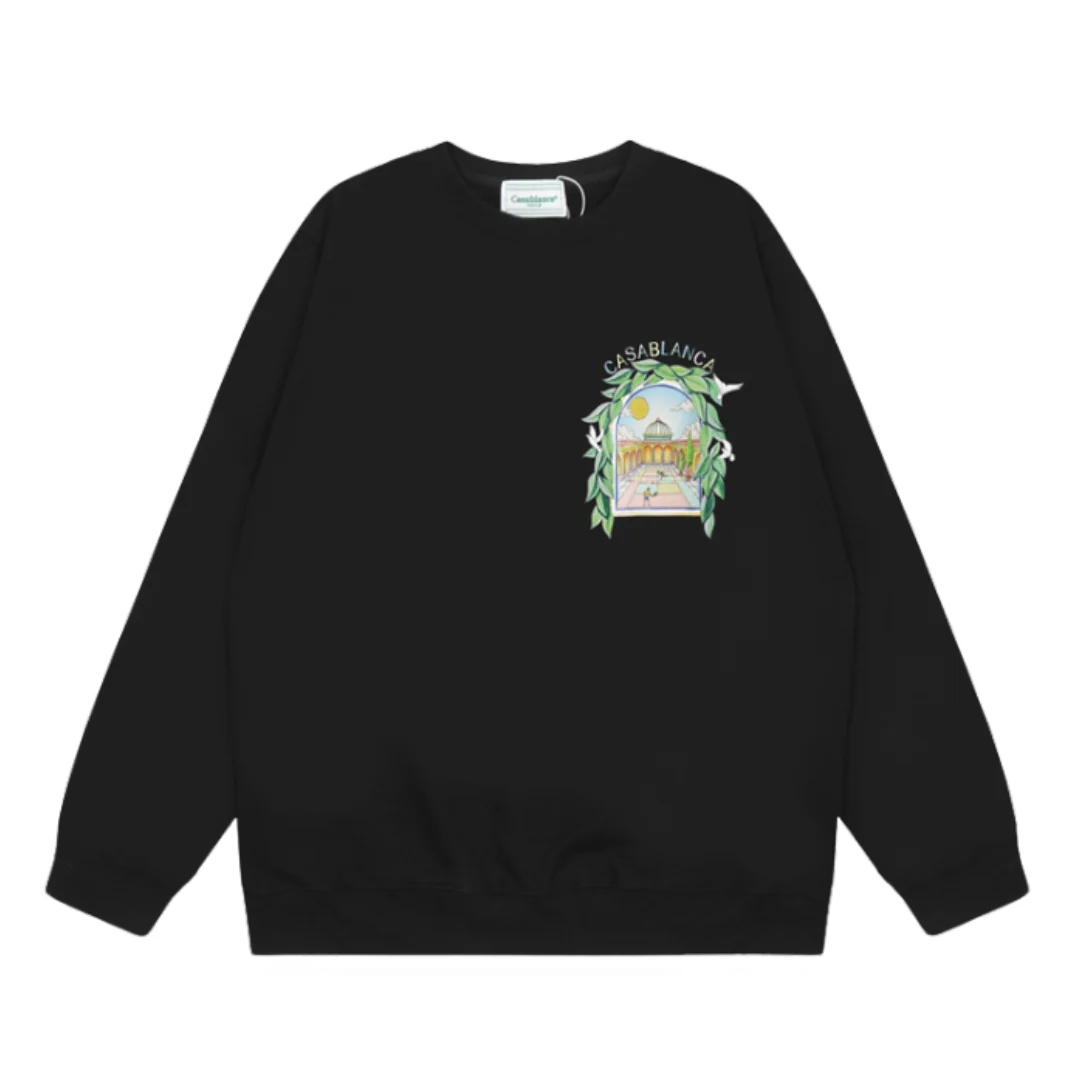 Casablanca Tennis Court Sweater Black