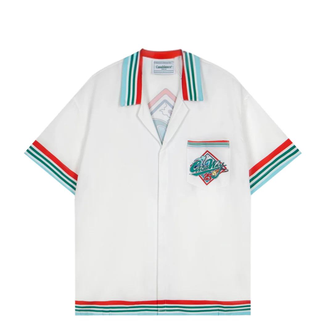 Casablanca The Casa Way Shirt White/Green/Orange