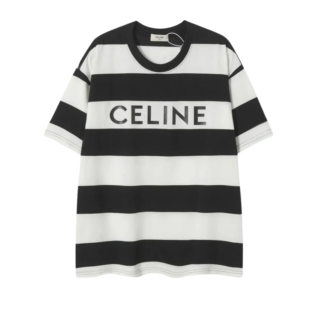 Celine Zebra Print T-Shirt