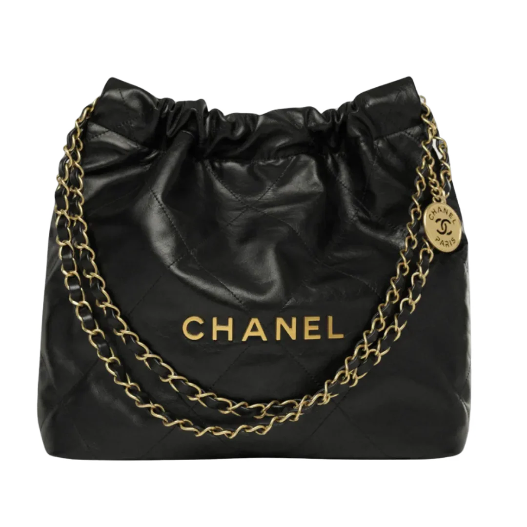 Chanel 22 Leather Bag Black