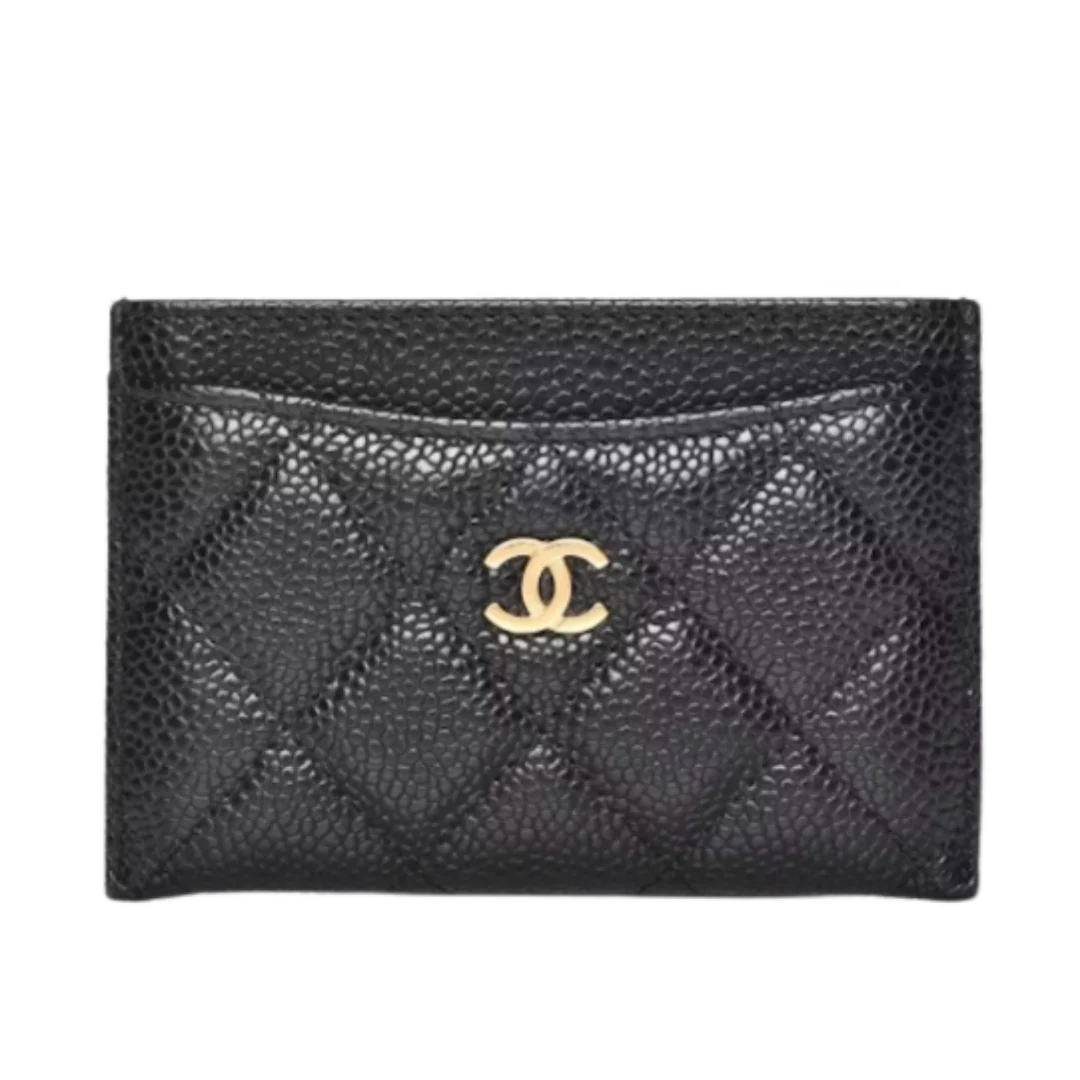 Chanel Cardholder Leather Black