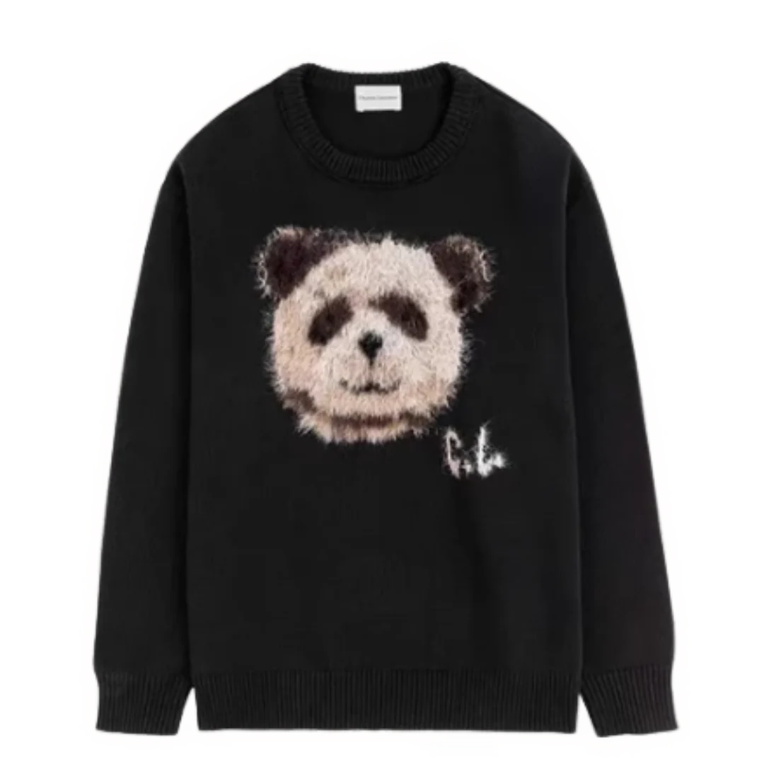 Charlie Luciano Panda Sweater Black