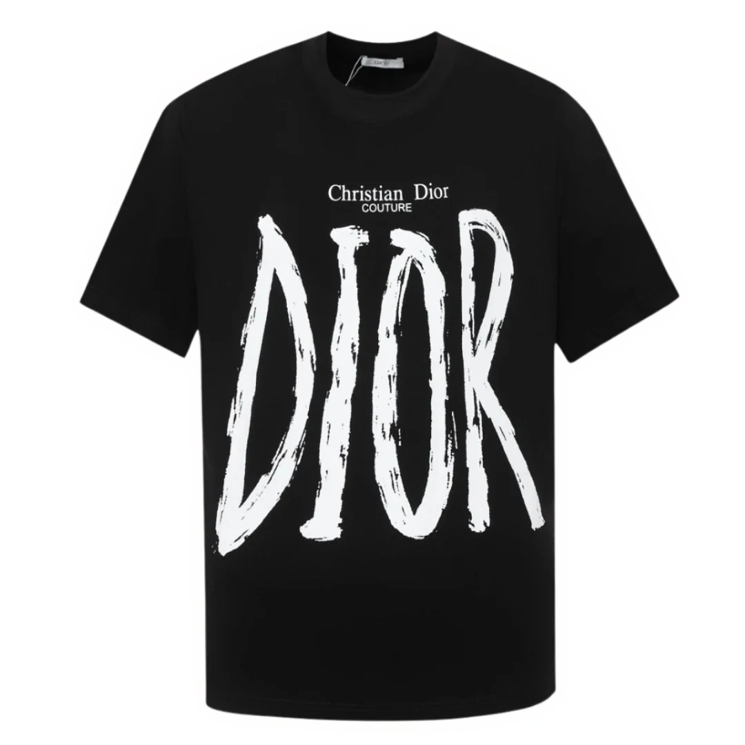 Christian Dior Big Dior Writing T-Shirt Black