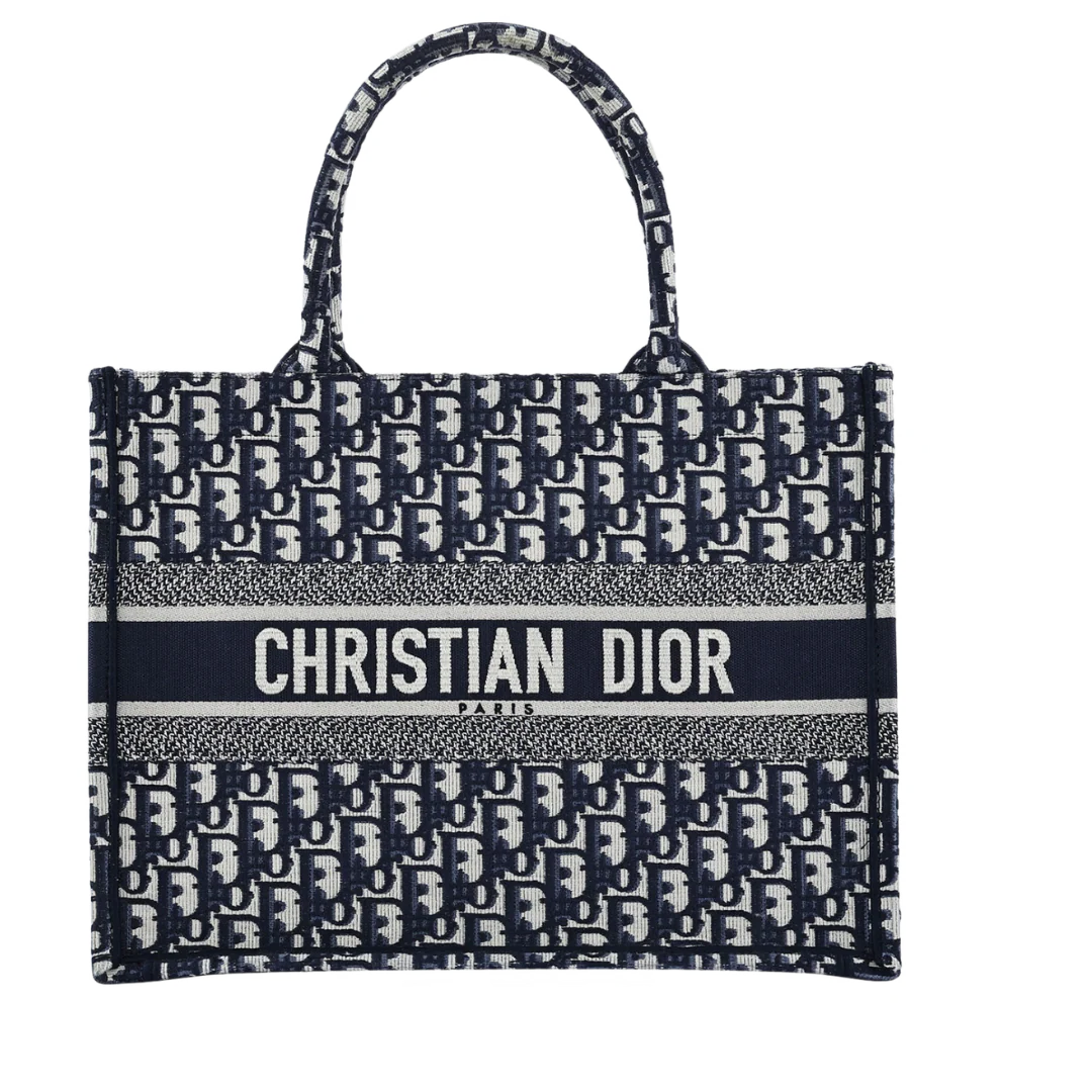 Christian Dior Book Tote Oblique Bag Blue
