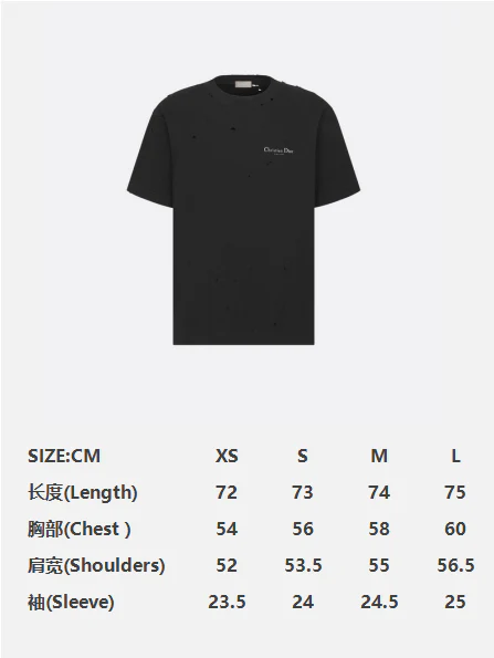 Christian Dior Distressed T-Shirt Black - Image 2