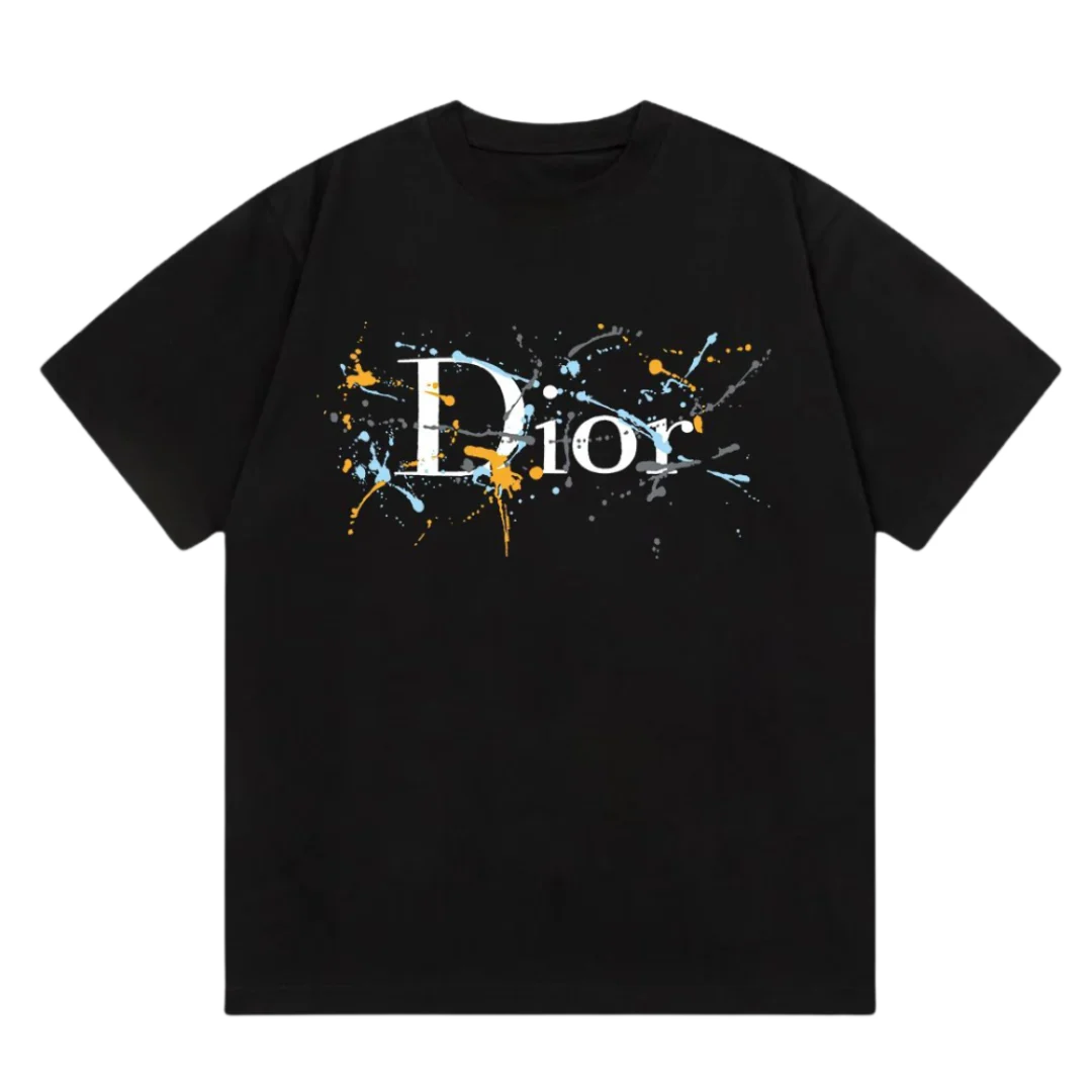 Christian Dior Painted Print T-Shirt Black