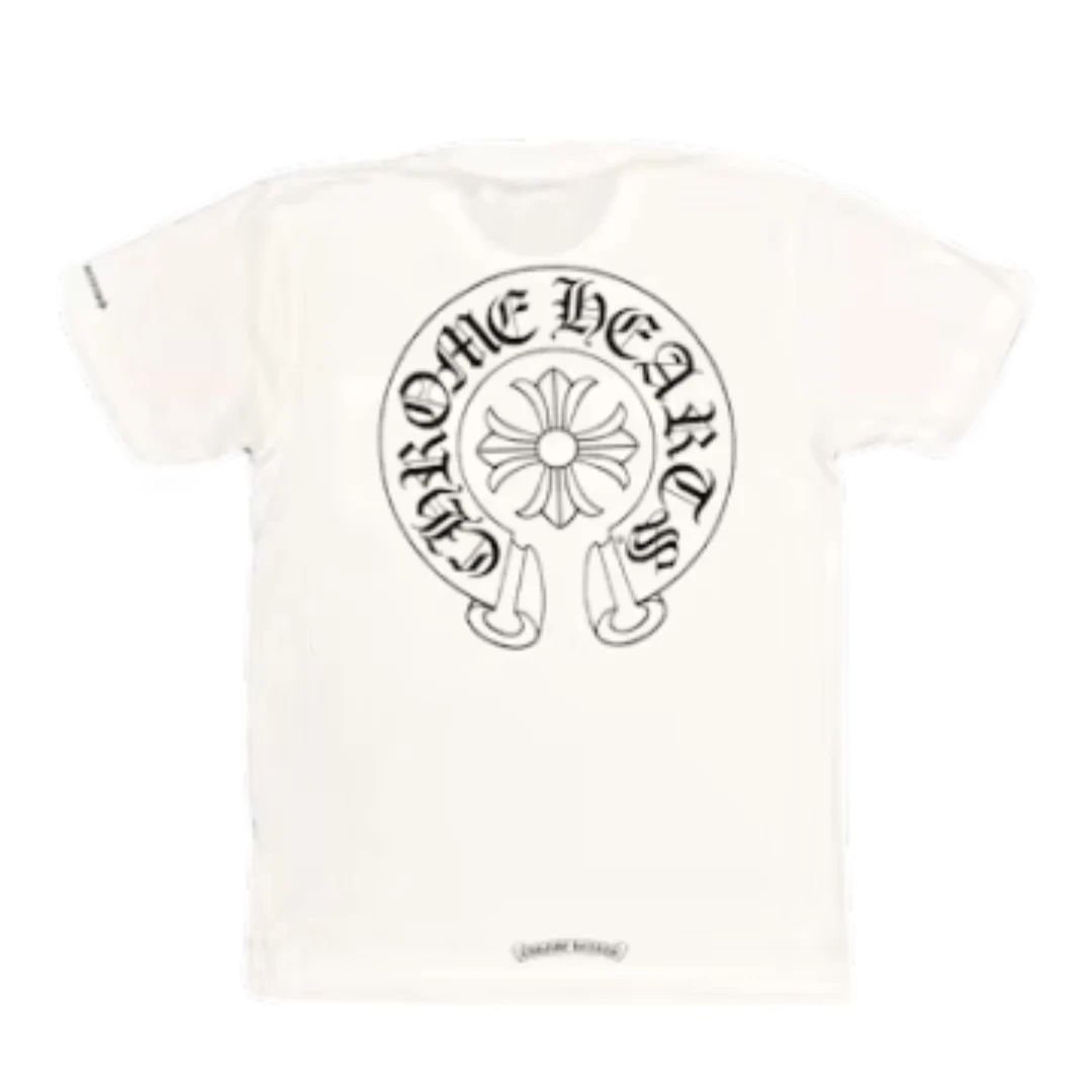 Chrome Hearts Big Horseshoe Logo T-Shirt White