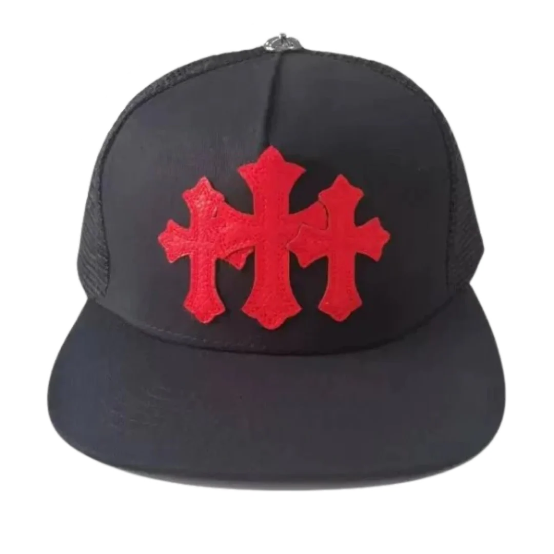 Chrome Hearts Cemetery Trucker Cap Black & Red