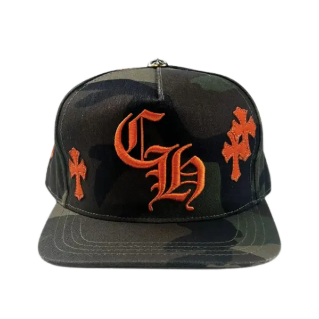 Chrome Hearts Cross Patch Hat 'Camo/Orange'