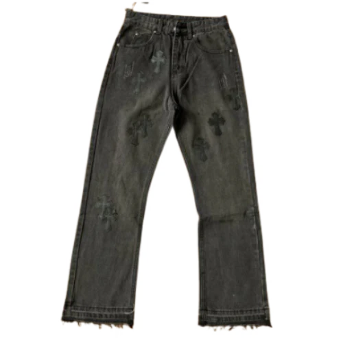 Chrome Hearts Flared Denim Black Black