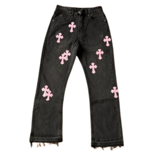 Chrome Hearts Flared Denim Black Pink