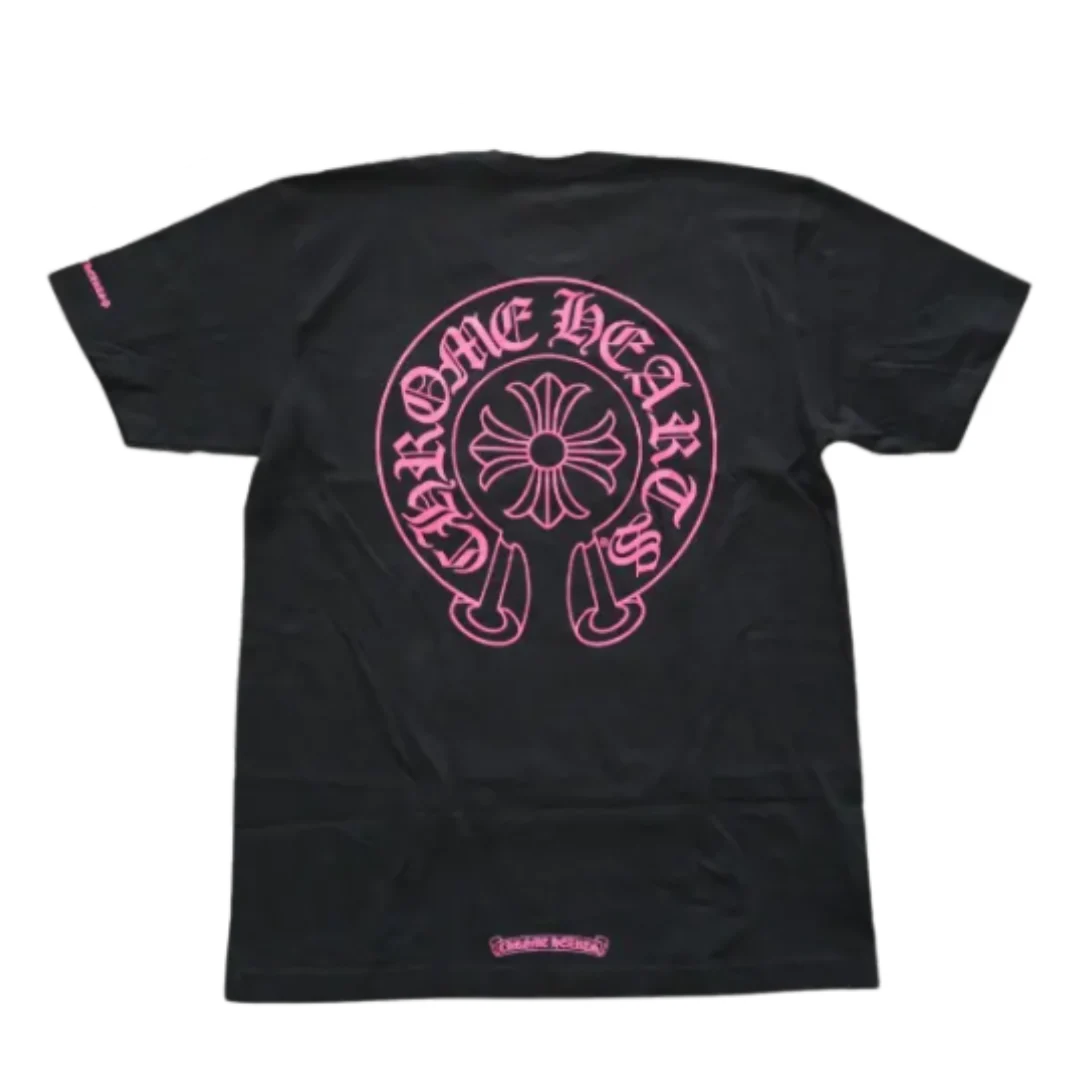 Chrome Hearts Horseshoe Backprint Black & Pink