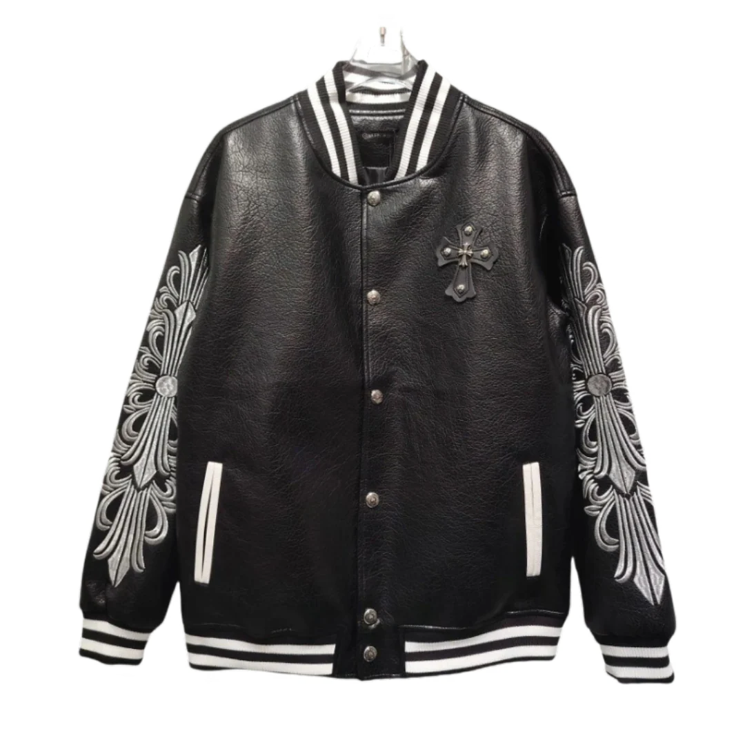 Chrome Hearts Leather Jacket Black