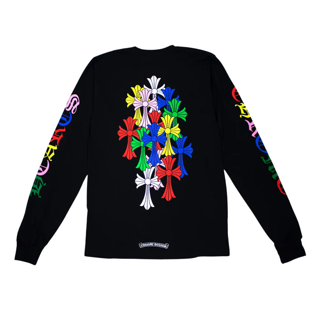 Chrome Hearts Multi Color Cross Longsleeve Black