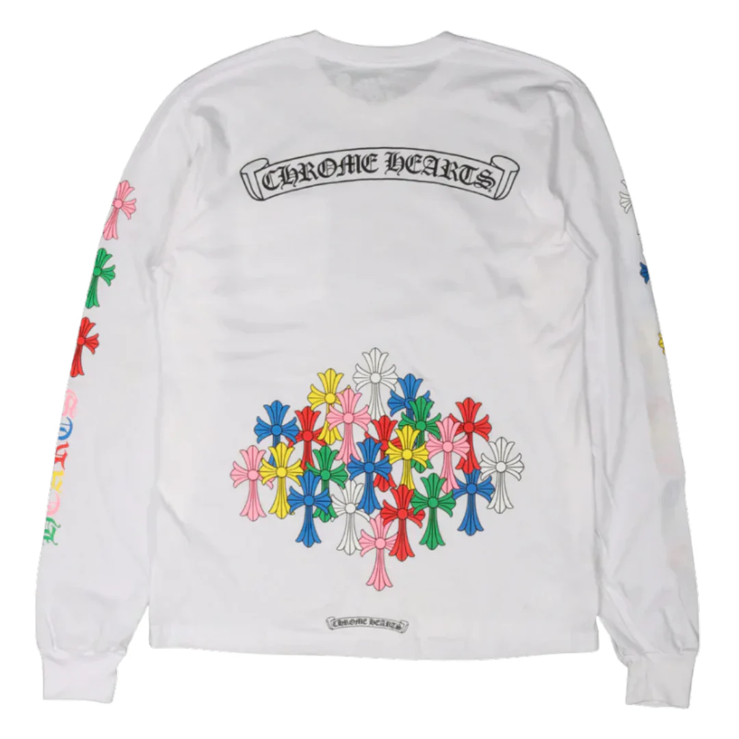 Chrome Hearts Multi Color Cross Sweater White