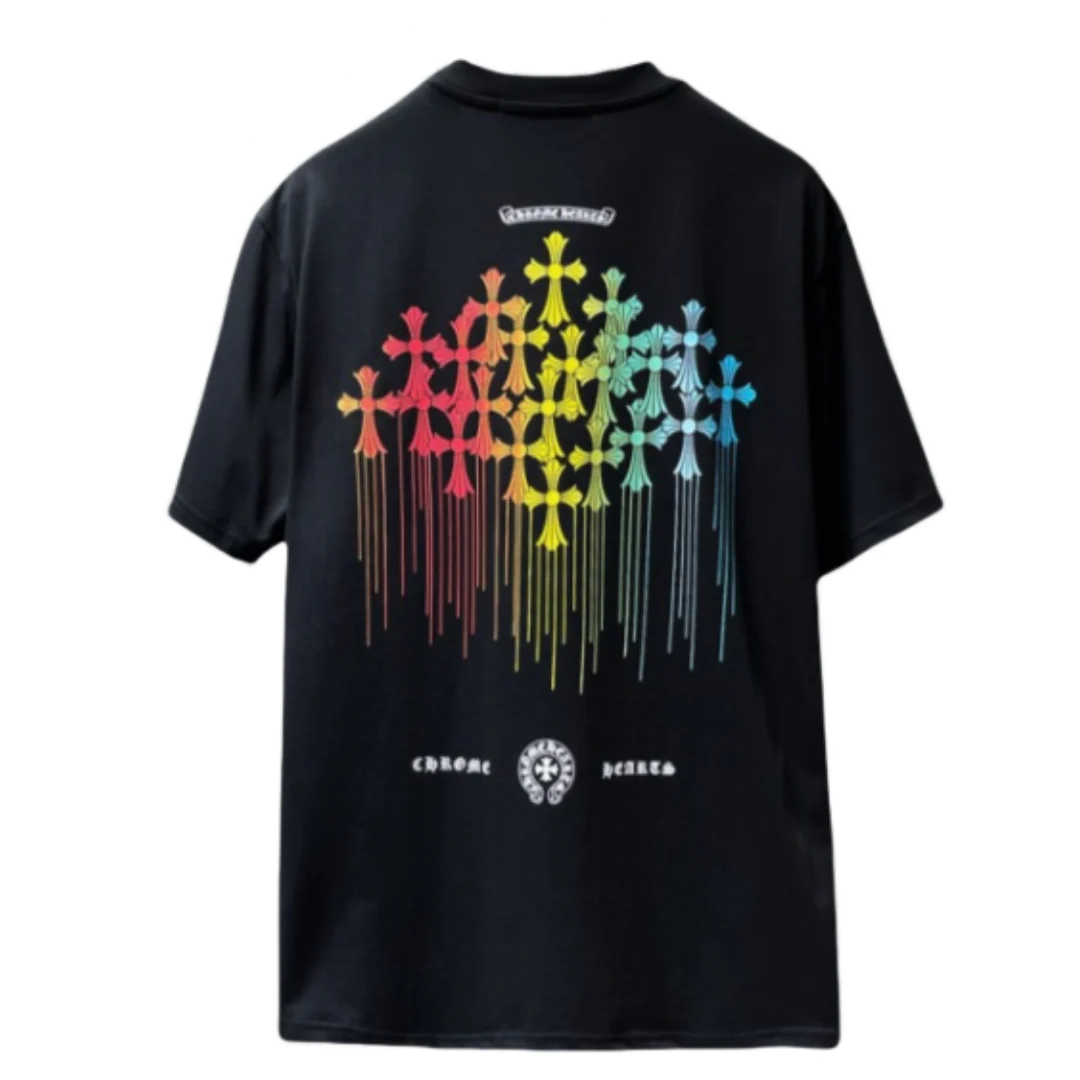 Chrome Hearts Multi Color Cross T-Shirt Black