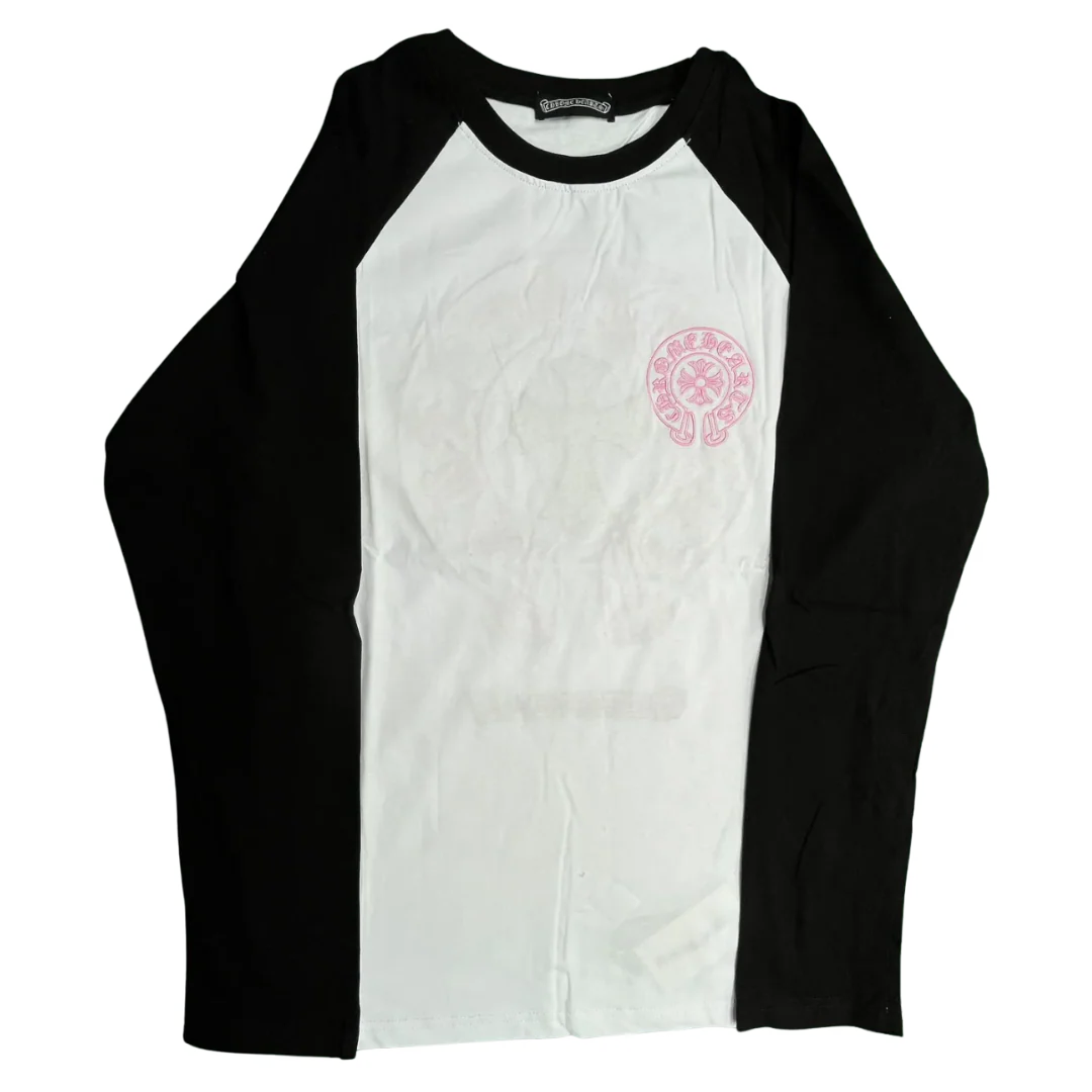 Chrome Hearts Pink Icon Longsleeve Black & White