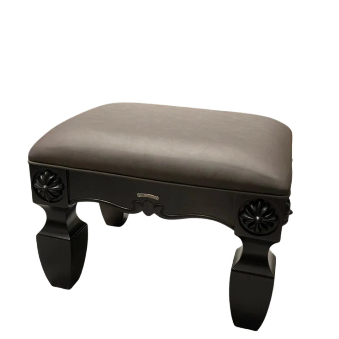 Chrome Hearts Stool Black Leather