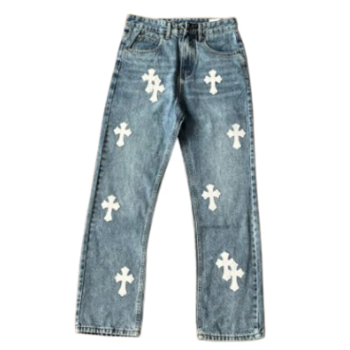 Chrome Hearts Straight Leg Denim Blue White