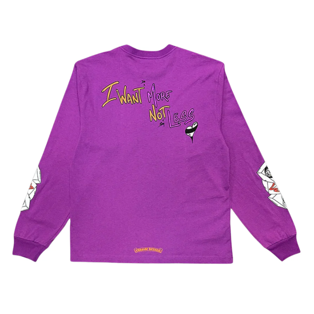 Chrome Hearts x Mattyboy " I Want More Not Less" Longsleeve Purple