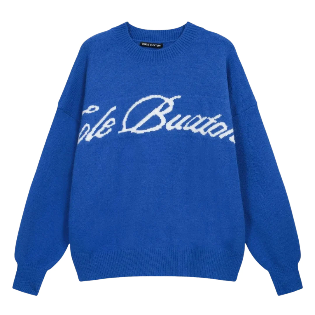 Cole Buxton Knit Sweater Blue