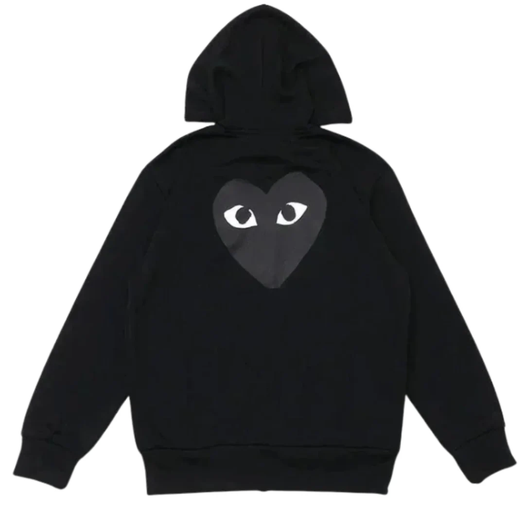 Comme Des Garcons Black Heart´Backprint Hoodie Black