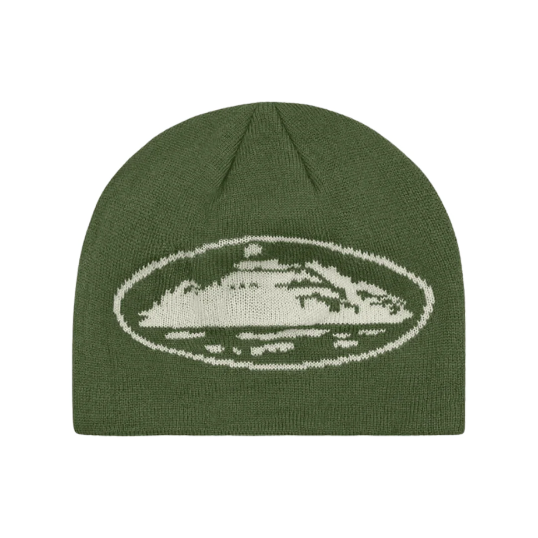 Corteiz Beanie Green & Beige