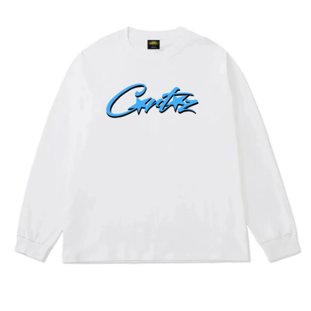 Corteiz Blue Print Sweater White
