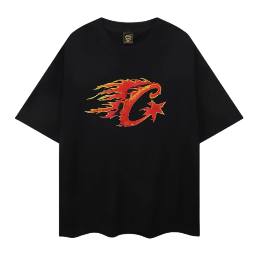 Corteiz Burning Icon T-Shirt Black